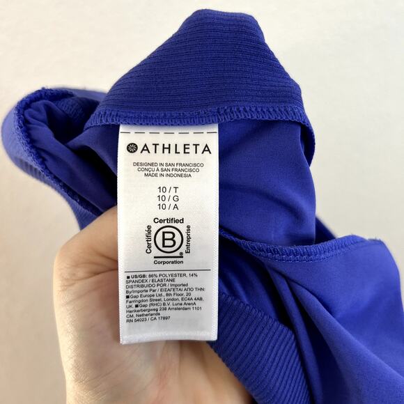 Athleta Brooklyn Mid Rise Ankle Pant Womens Size 10 Tall Blue Purplish Long - Picture 6 of 8
